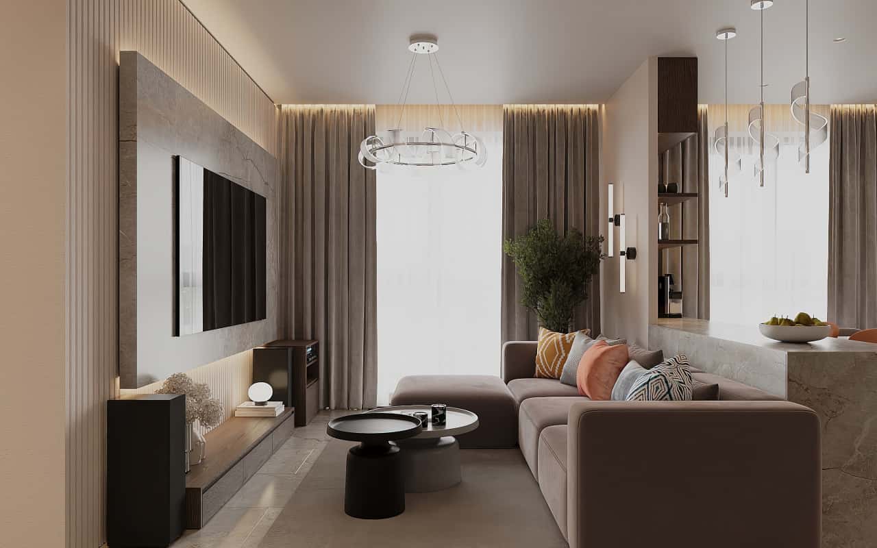 Дизайн и ремонт квартиры в ЖК iLove — Со вкусом кофе