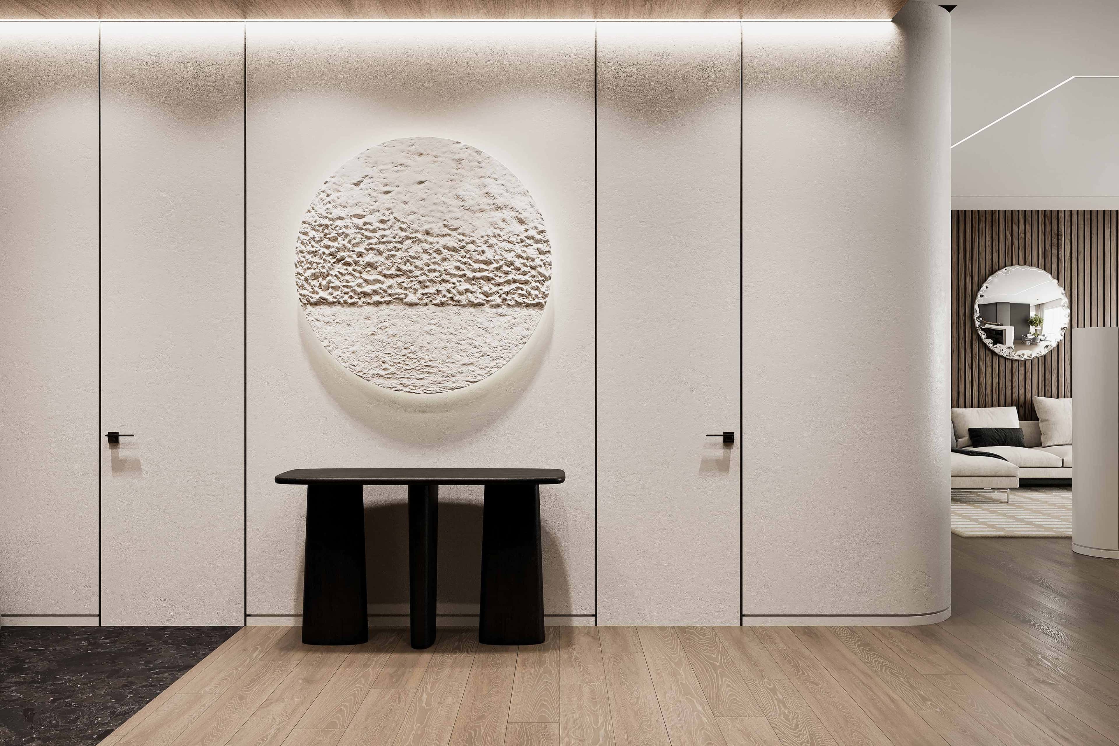 Дизайн современной прихожей с большим шкафом Дизайн современной прихожей с большим шкафом