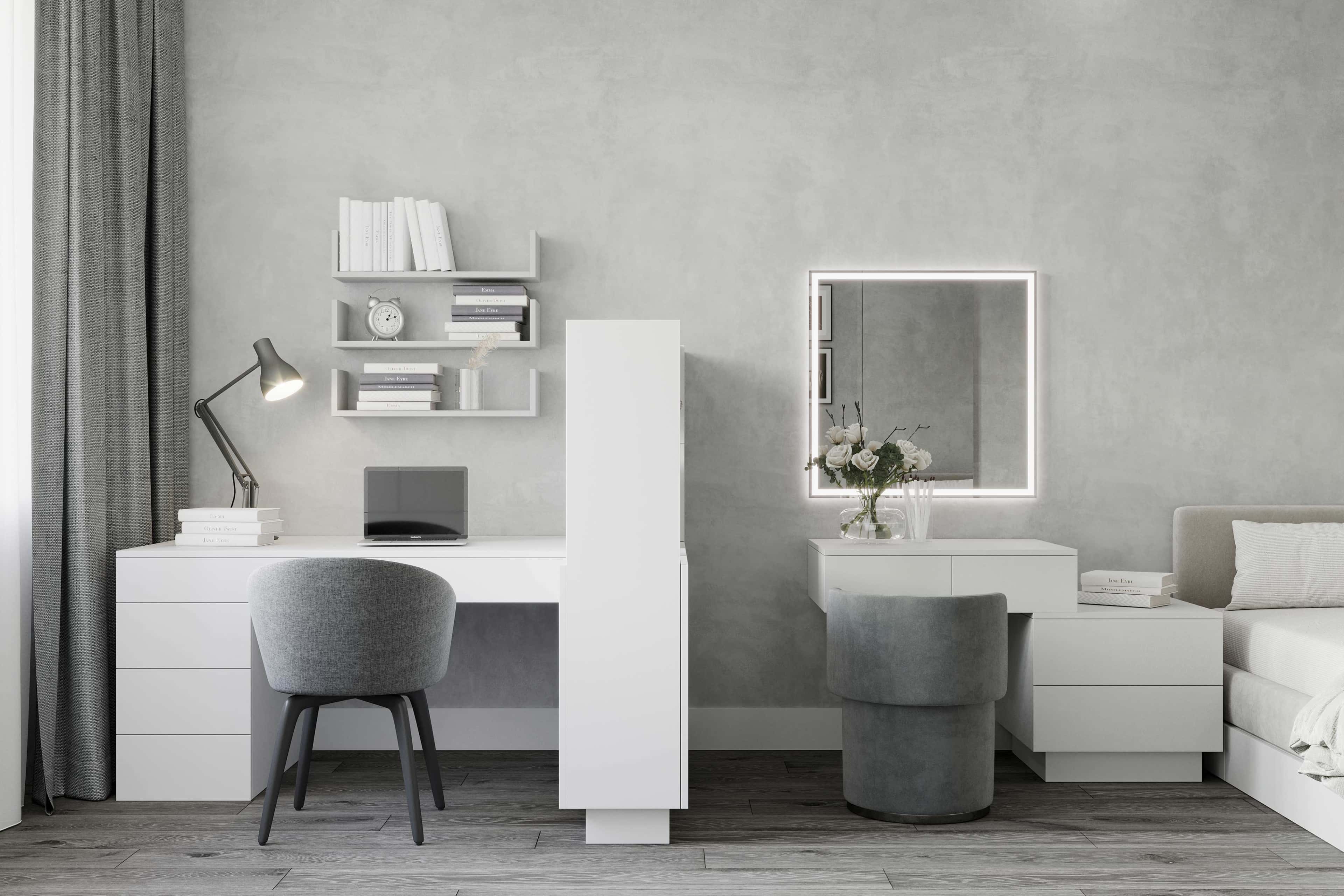 Дизайн современной детской с функциональным зонированием Дизайн современной детской с функциональным зонированием