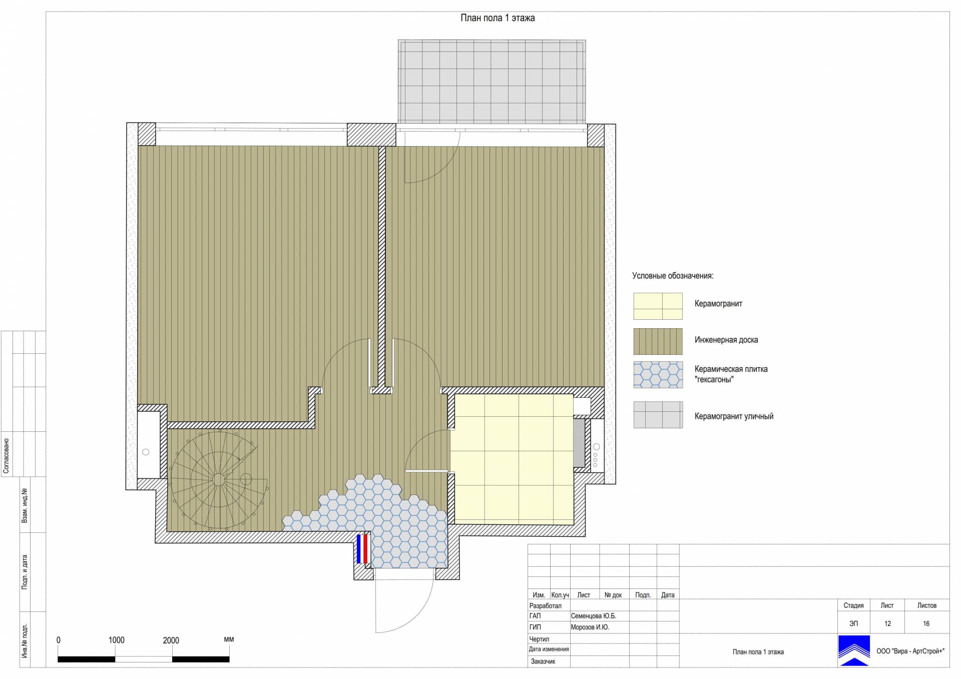 План пола 1 этажа, квартира 162 м² в ЖК «Джаз»