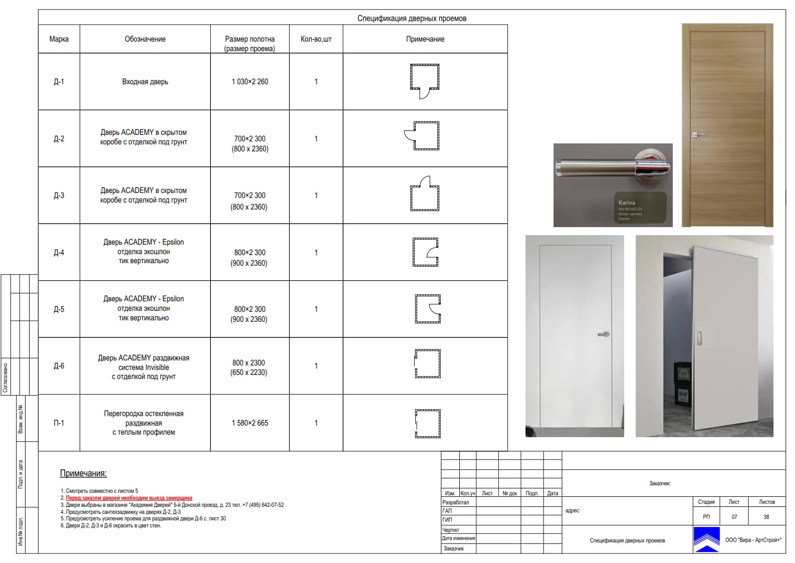 Двери, квартира 92 м² в ЖК «Life Ботанический сад 2»