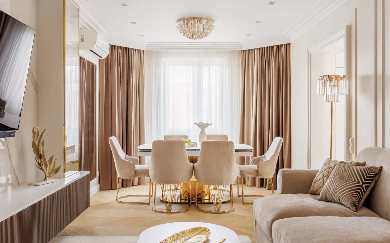 Дизайн и ремонт квартиры на улице Марьинский парк — Музыка неоклассики