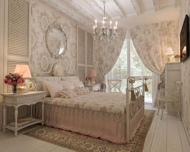 Спальня в стиле Прованс: 46 лучших дизайнов